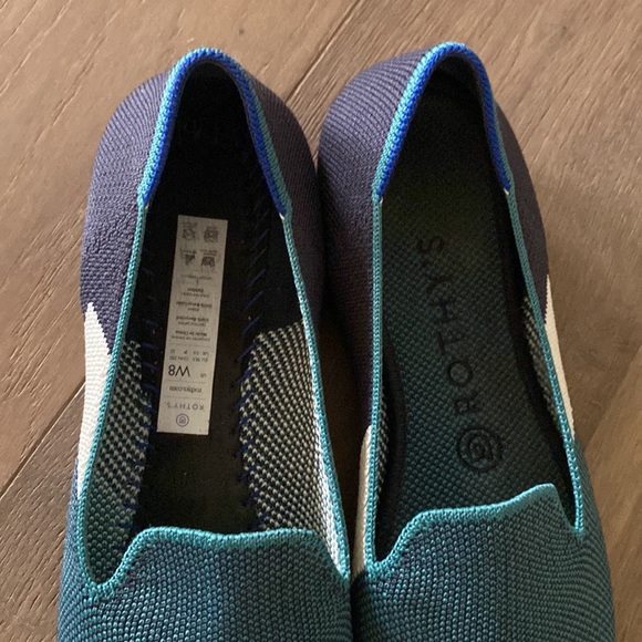 Rothys size 8 teal and navy loafer - Picture 4 of 4